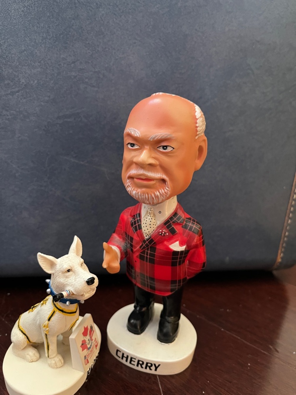 Don cherry and blue bobble head figures